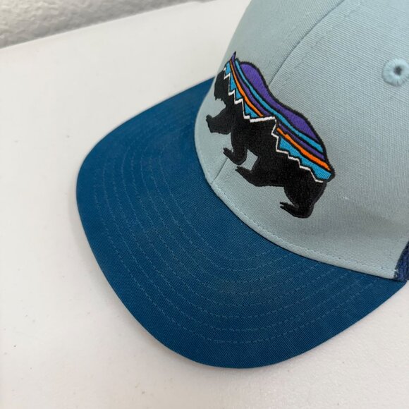 Patagonia Fitz Roy Bear Trucker Part Mesh SnapBack Embroidered Hat Cap Kids OS - Picture 2 of 7